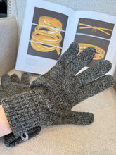 Load image into Gallery viewer, Leather Palmed Wool Gloves Larger Hands
