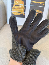Load image into Gallery viewer, Leather Palmed Wool Gloves Larger Hands