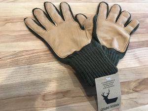 Leather Palmed Wool Gloves Larger Hands - Great Alaska Glove Company