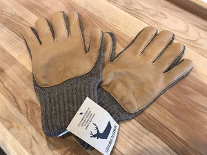 Leather Palmed Wool Gloves Larger Hands - Great Alaska Glove Company