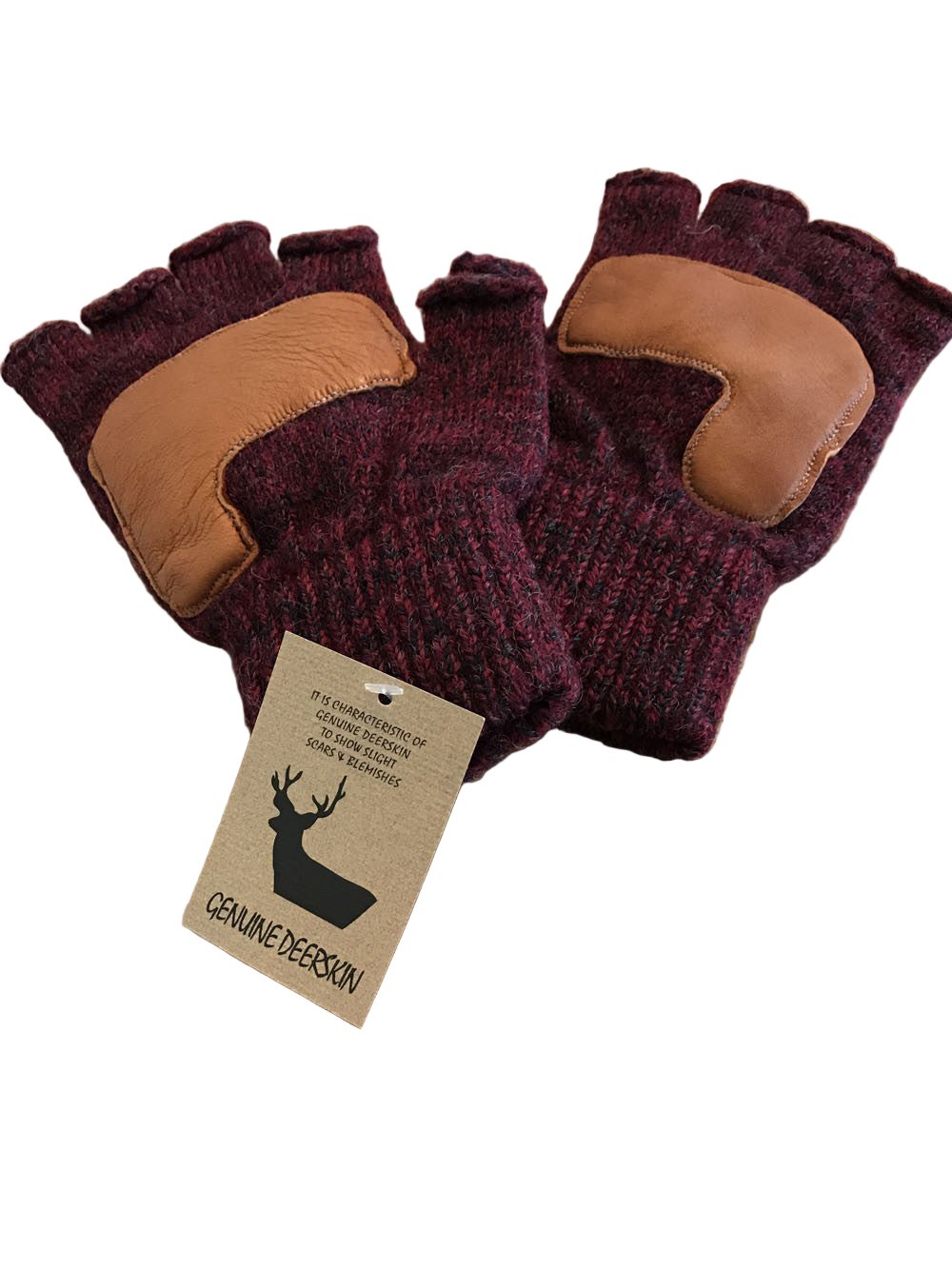 Leather Palmed Fingerless Glove – Great Alaska Glove Company
